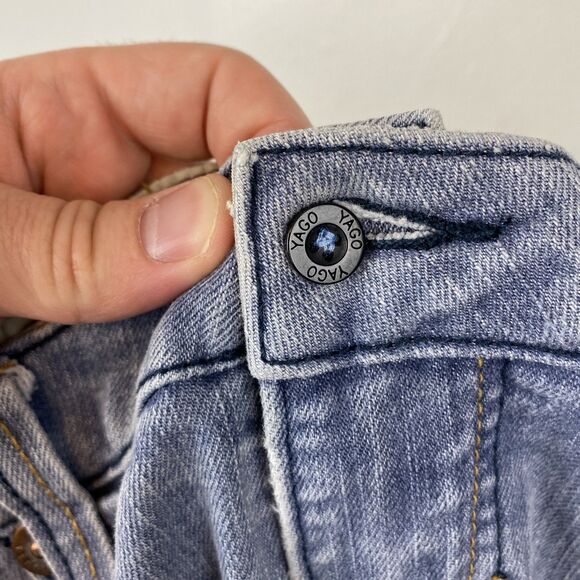 Dollhouse Jeans Womens 5 Blue Flare Bootcut Denim Stretch Y2K Button Pockets - Picture 8 of 15